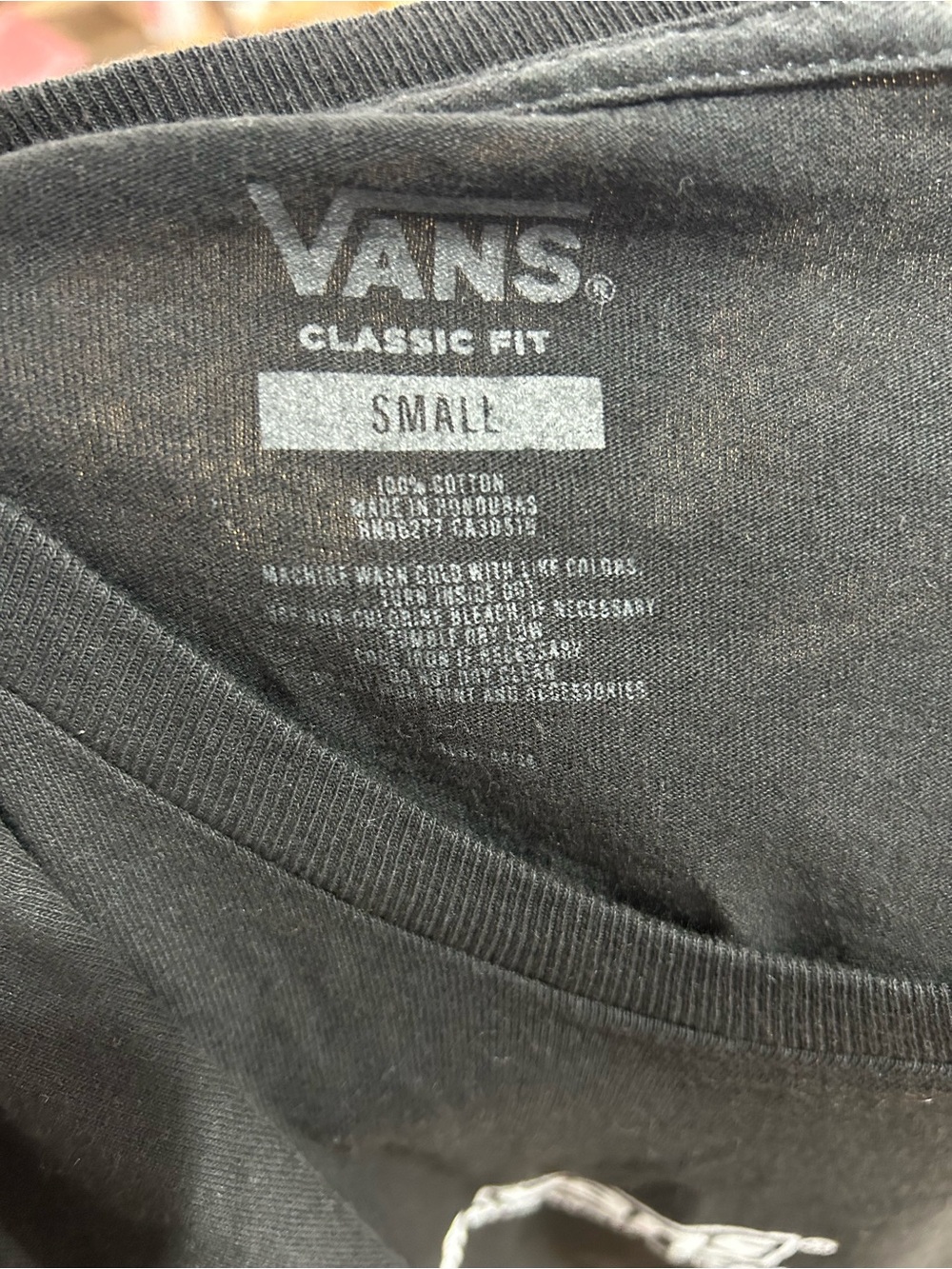 Vans Black Graphic Logo Tee - Picture 3 of 5